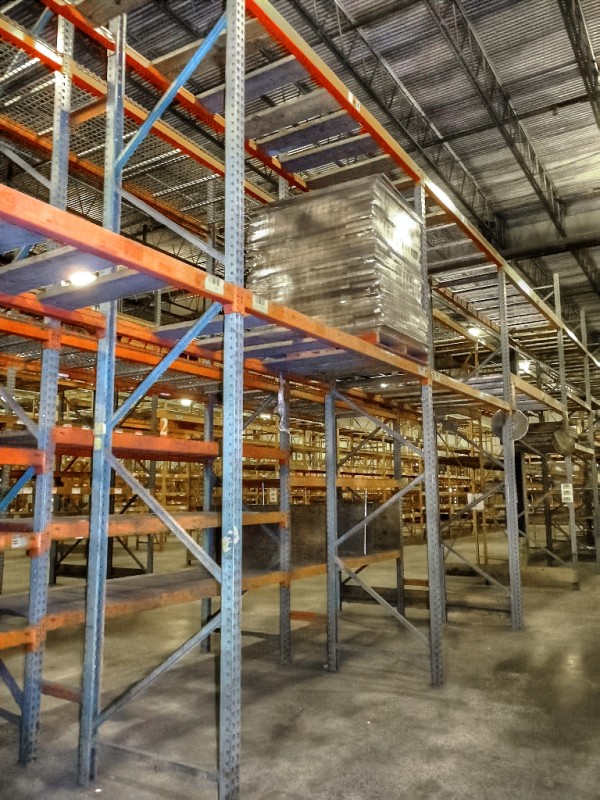 Used Pallet Rack Teardrop Upright 42" x 18' 10214 UPR