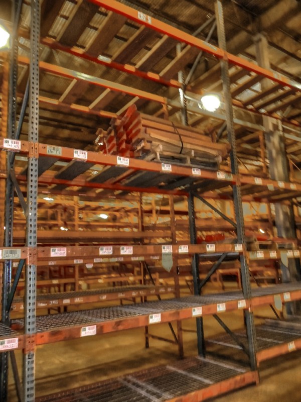 Used Pallet Rack Teardrop Upright 42" x 15' 10214 UPR